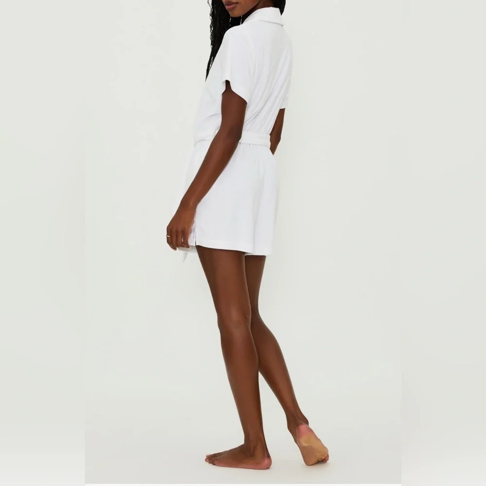 BEACH RIOT GIA BELTED COVER UP RAMPER, Size Medium, $158